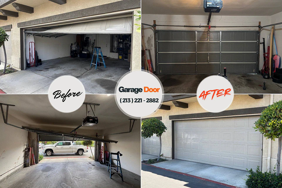Before and after: garage door repair Brush Fork, WV